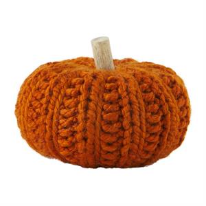 Mud Pie Orange Crochet Pumpkin