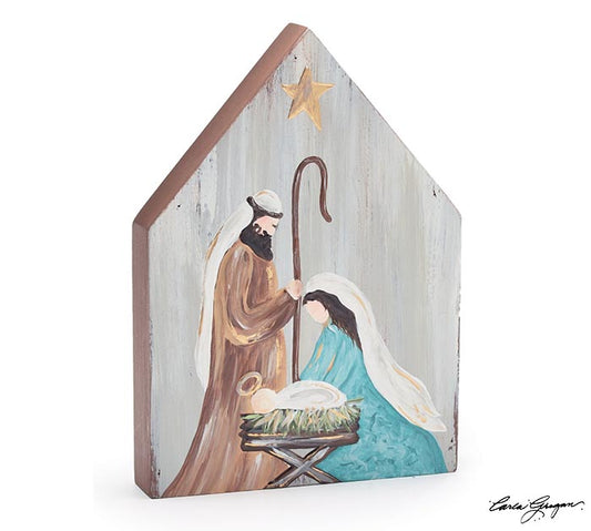 Hand Painted Nativity Block