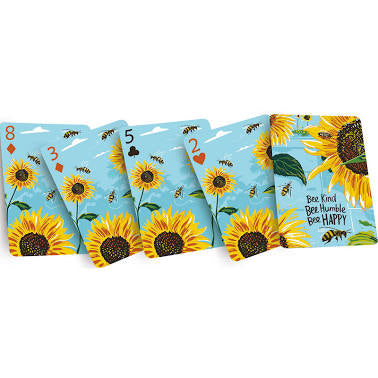 Sunflower Bee Playing Cards