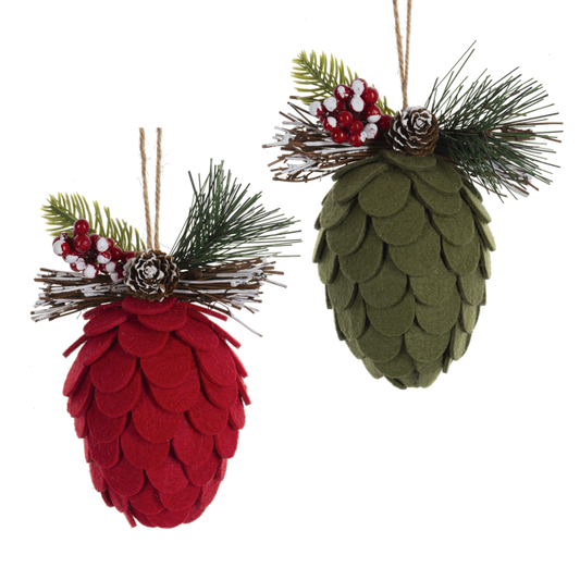 Polyester Pine Cone Ornaments