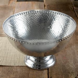 Hammered Dotted Punch Bowl