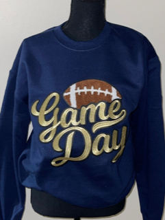Game Day Chennille Football Sweatshirt