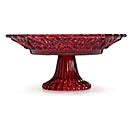 Red Glass Cake Stands