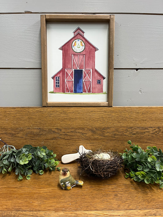 Red Barn Wooden Sign