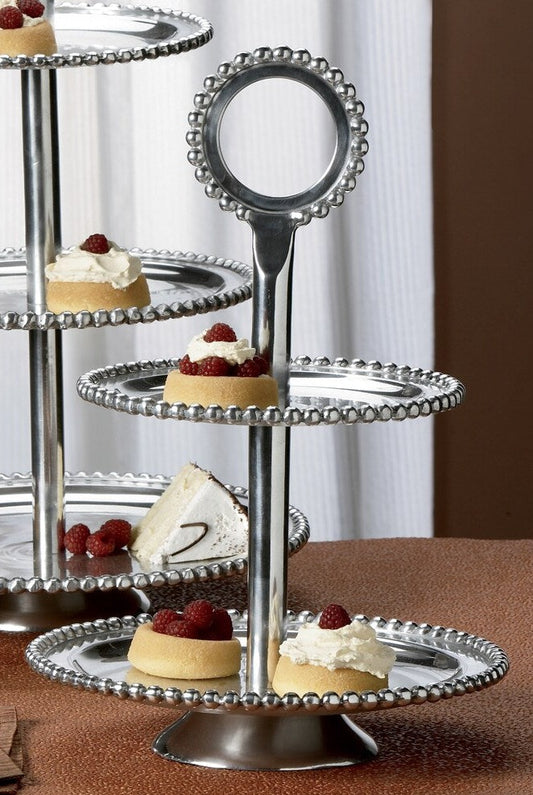 2-Tier Beaded Cake Stand