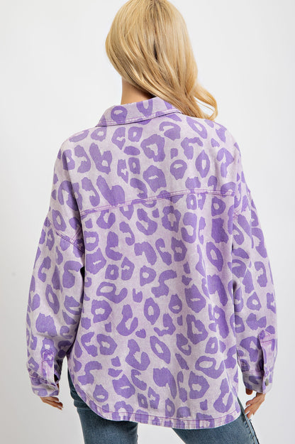Lavender Leopard Shacket