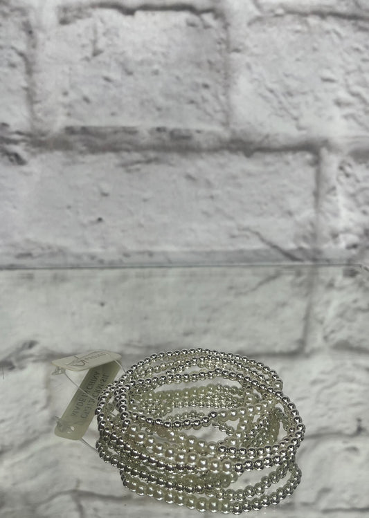 Silver & Pearl Beaded Bracelet