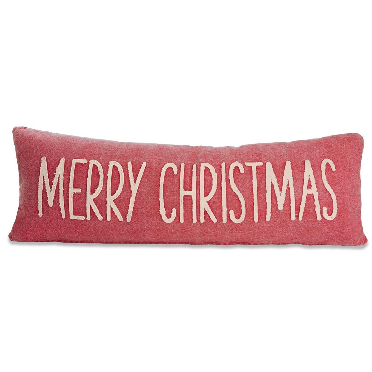 Mud Pie Merry Christmas Washed Canvas Pillow