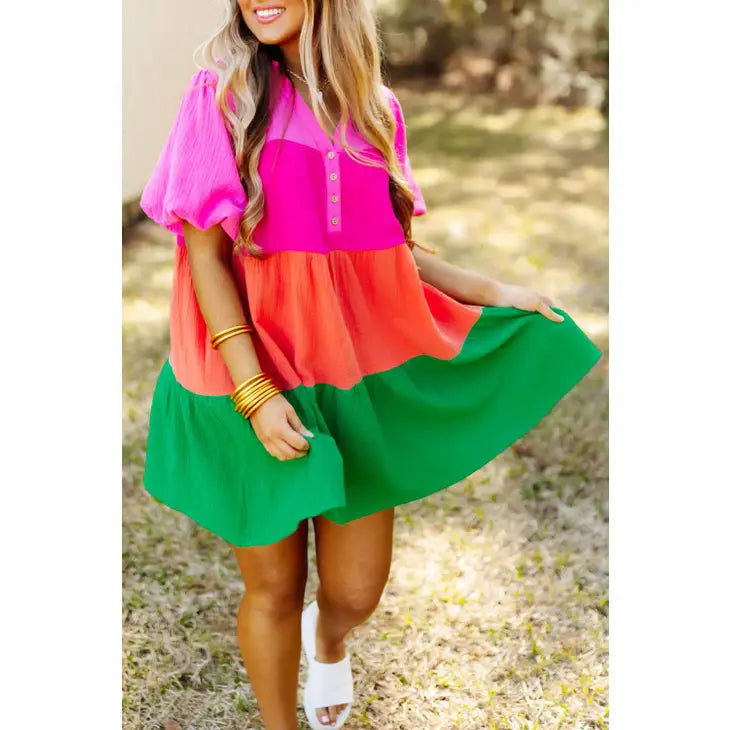 Colors Of Summer Tiered Dress