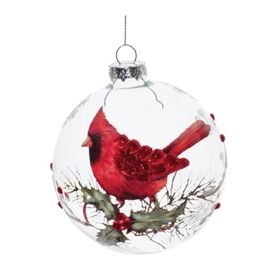 Cardinal Ornament 4'D Glass