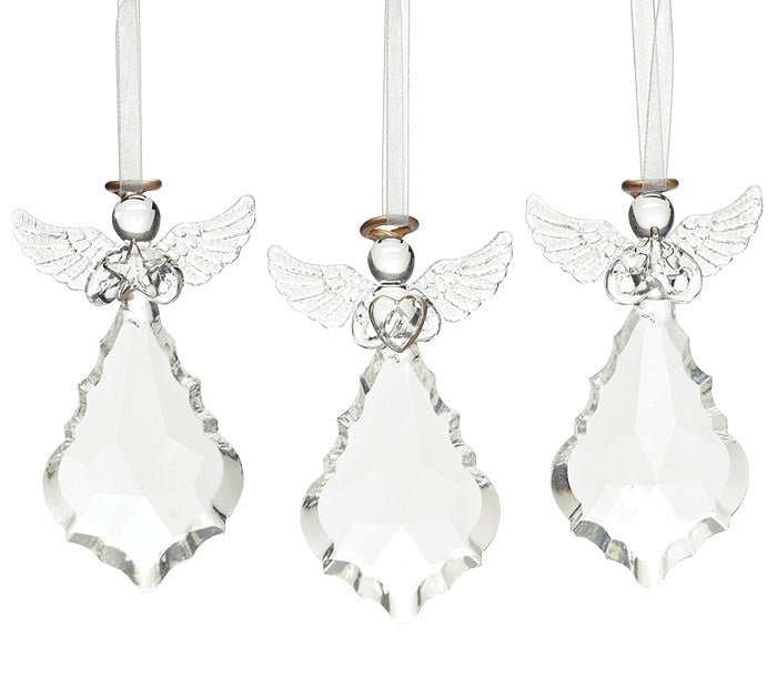 Glass Angel Ornaments