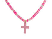 Kid's Pink Cross Necklace