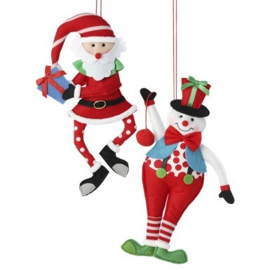 Felt Santa & Snowman Hanging Ornament
