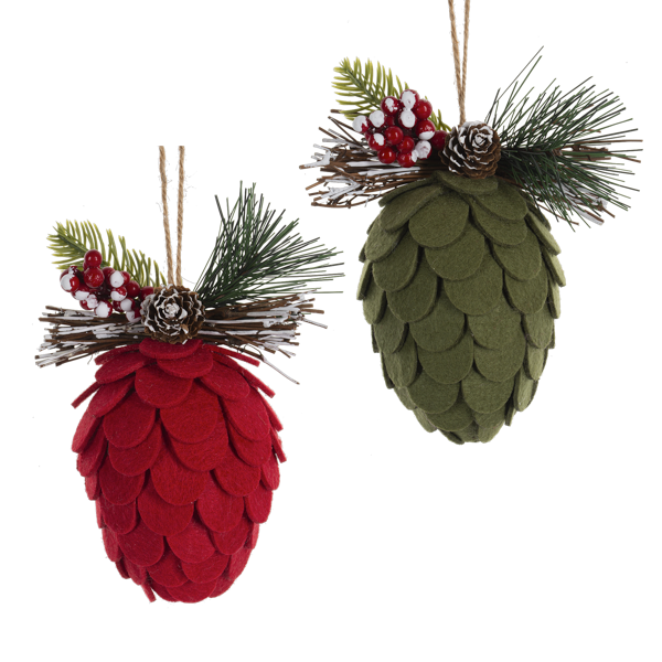 Polyester Pine Cone Ornaments