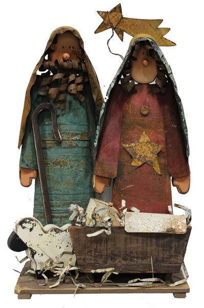 Wood & Tin Nativity