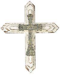 White Washed Layered Rustic Cross