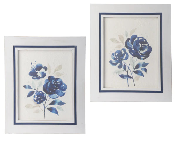 Blue & White Flower Frame