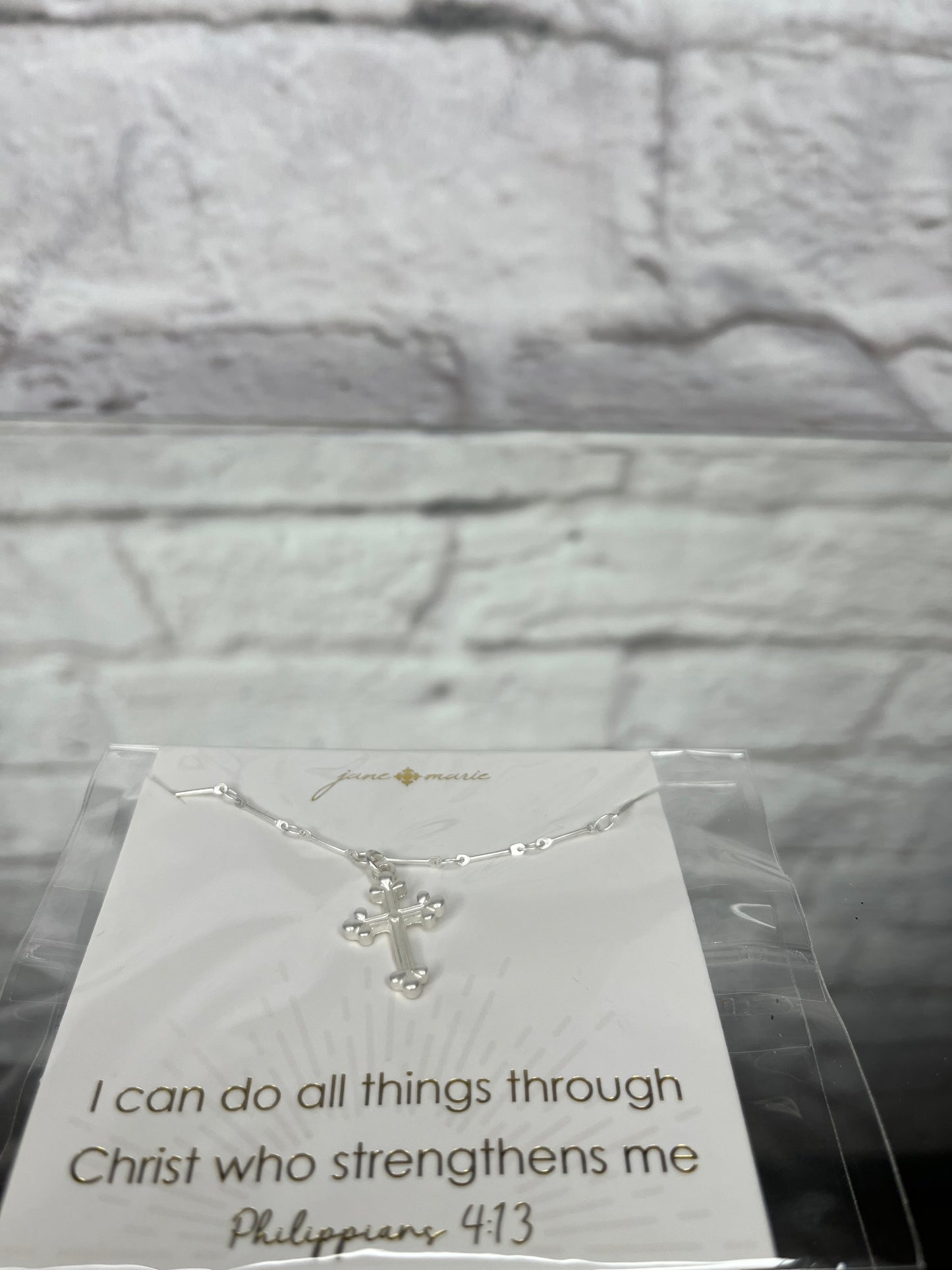 Silver Ornate Cross Necklace