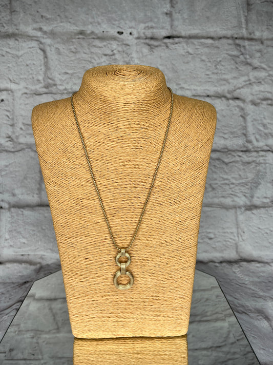 Double Circle Gold Necklace