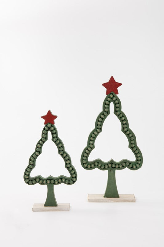 Wood Trees w/ Red Star