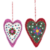 Stitched Heart Ornaments