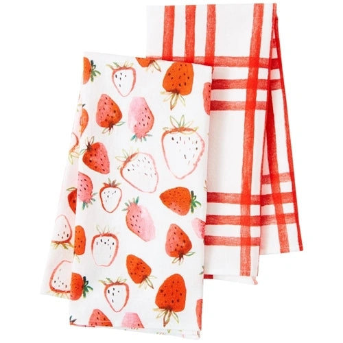 Strawberry Fields Flour Sack Towel Set