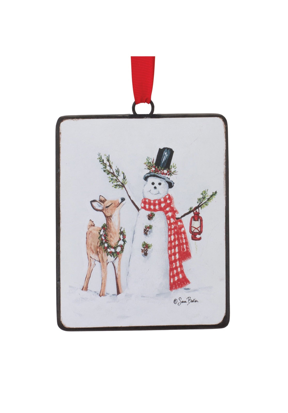 Snowman & Deer Ornament