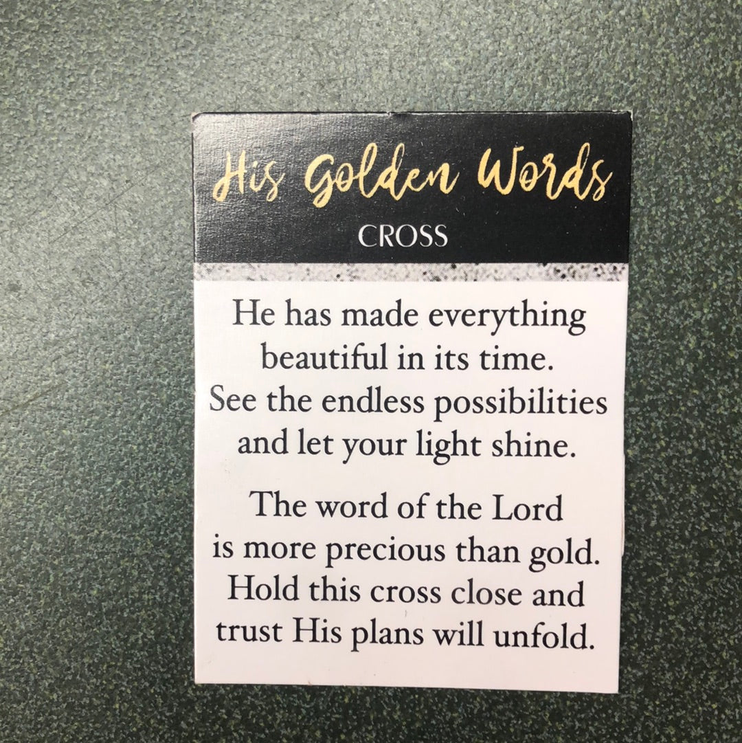His Golden Words Cross