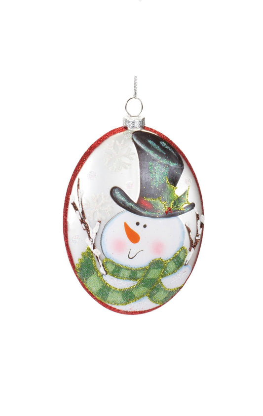 Snowman Disc Ornament
