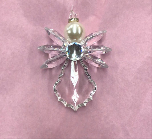 Pearl Angel Ornament 4.5"
