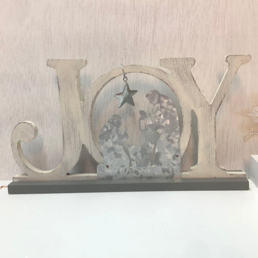 JOY Nativity Shelf Sitter